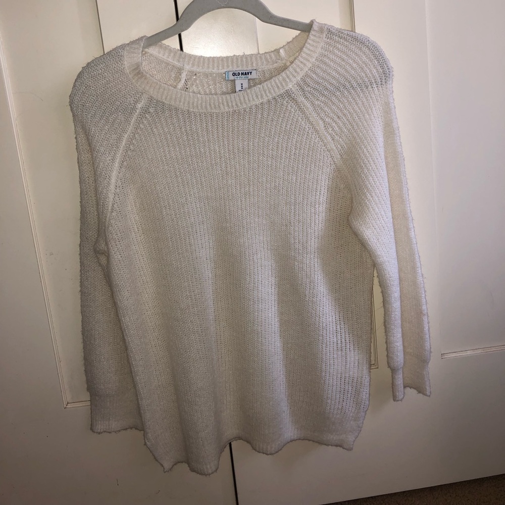 White old navy sweater